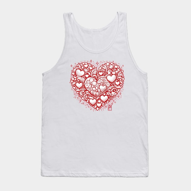 Heart for you - Valentine's Day - Heart shape Tank Top by ArtProjectShop